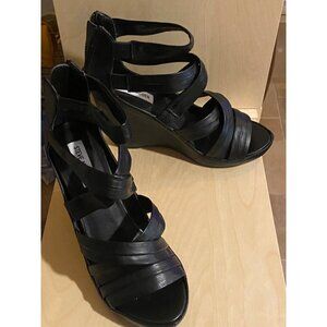 steve madden wedge heels womens size 9.5 black